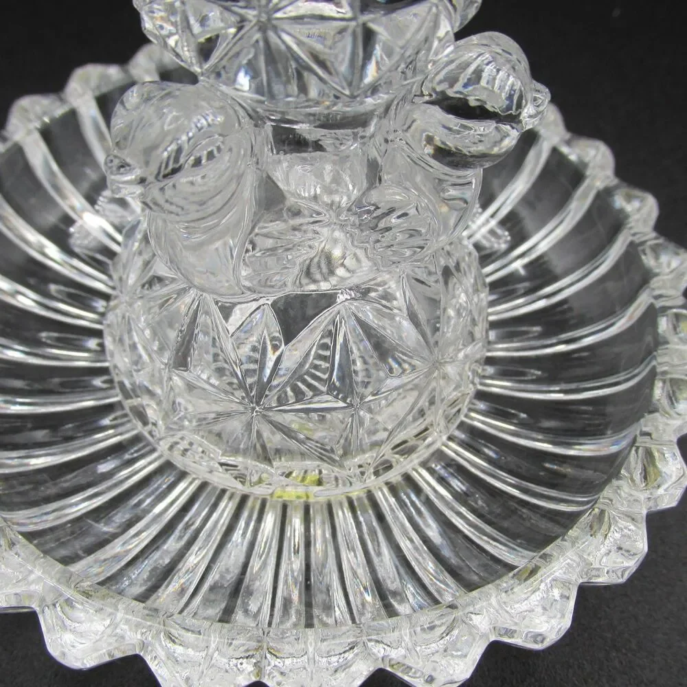 Vtg  Hofbauer The Byrdes Collection Lead Crystal Ring Holder Dish Bird Vanity